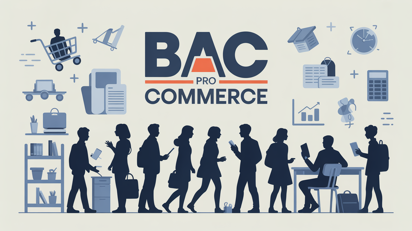 Silhouettes Bac Pro Commerce dans ecole