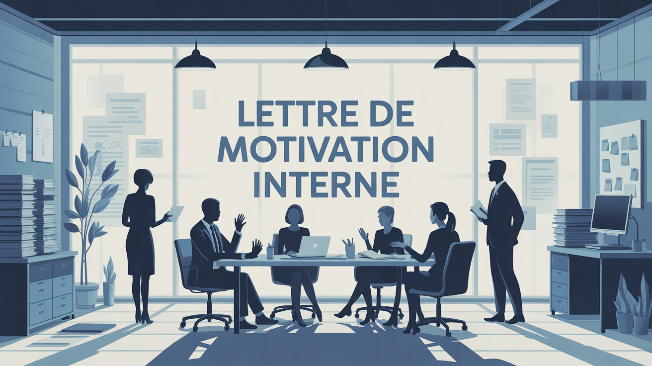 illustration lettre de motivation interne PME bureau moderne