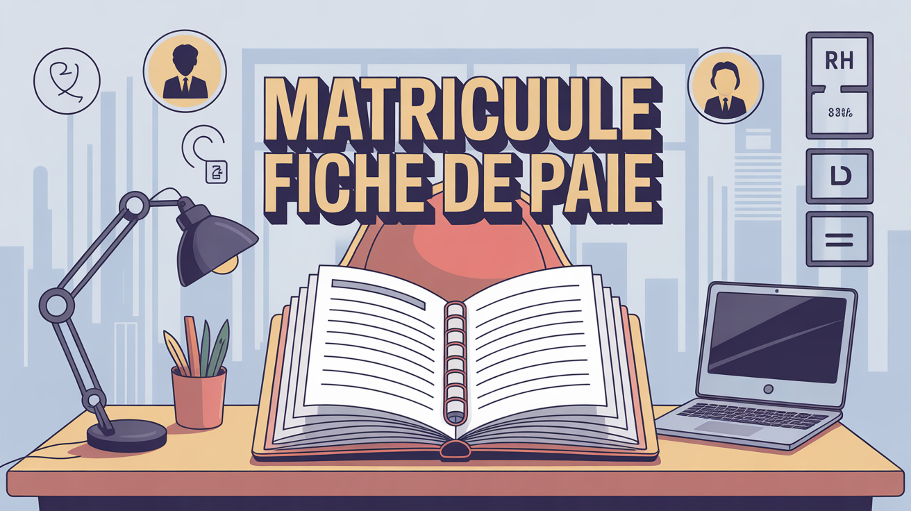 fiche de paie matricule illustration bureau rh