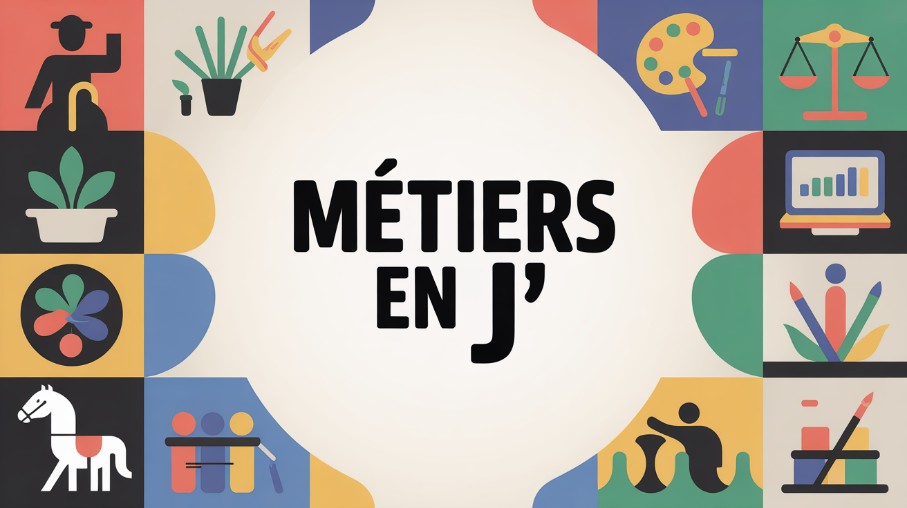 Illustration metiers en J cercle activites principales