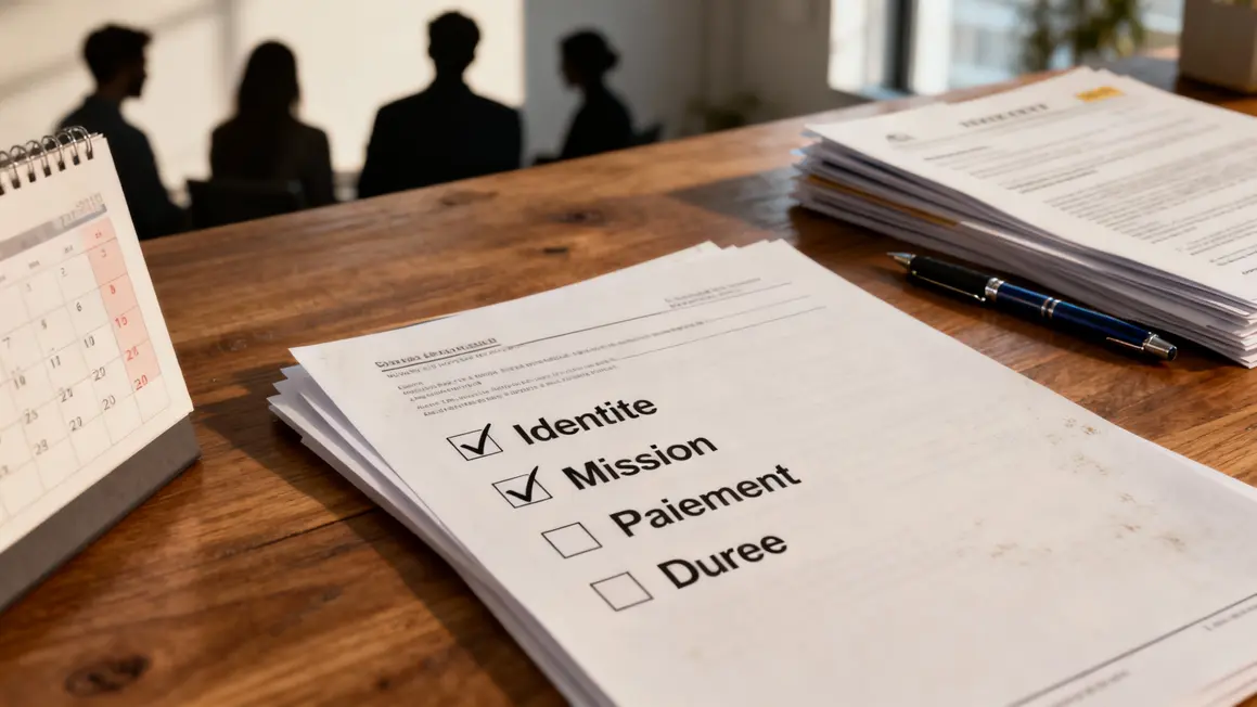 Checklist mission paiement durée contrat freelance