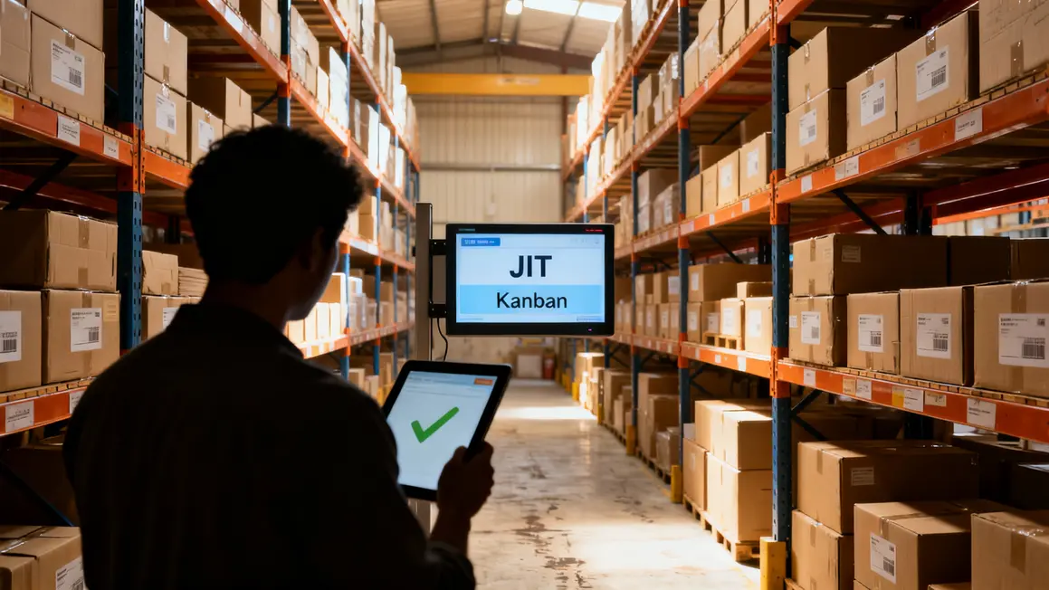 gestion stocks JIT Kanban entrepot performance