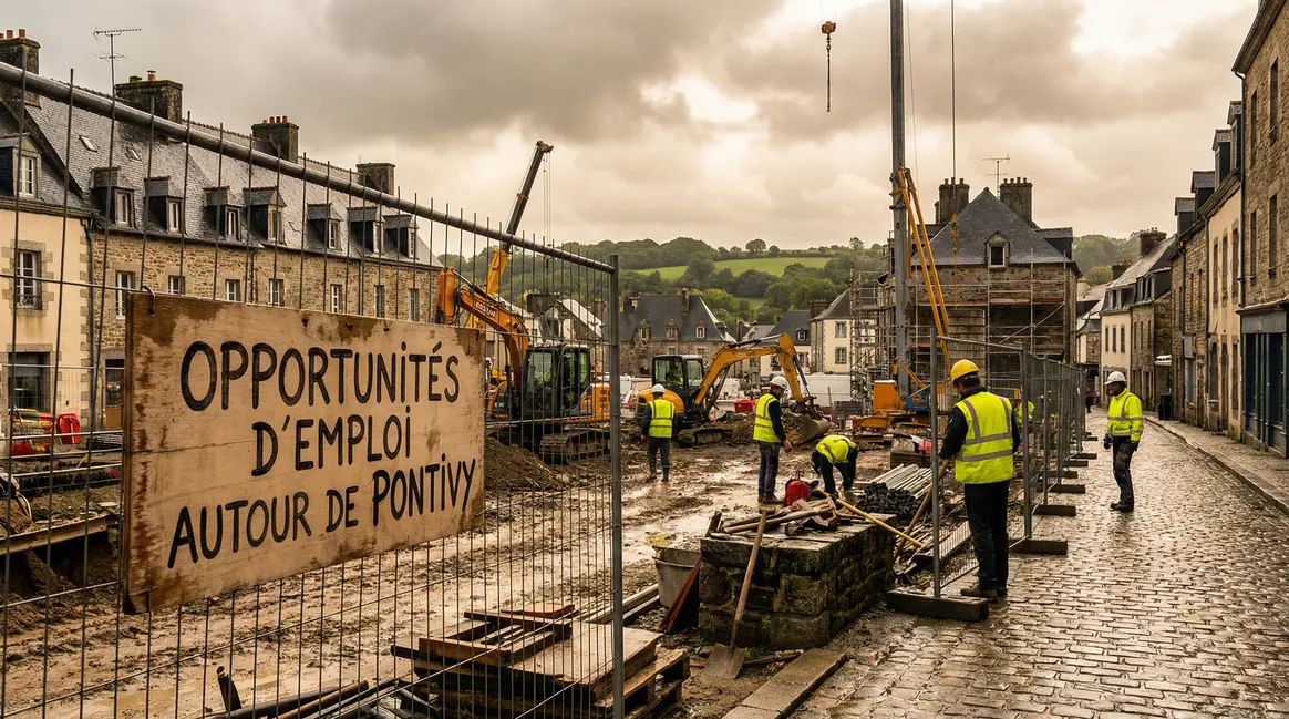 Panorama chantier emplois Pontivy Bretagne