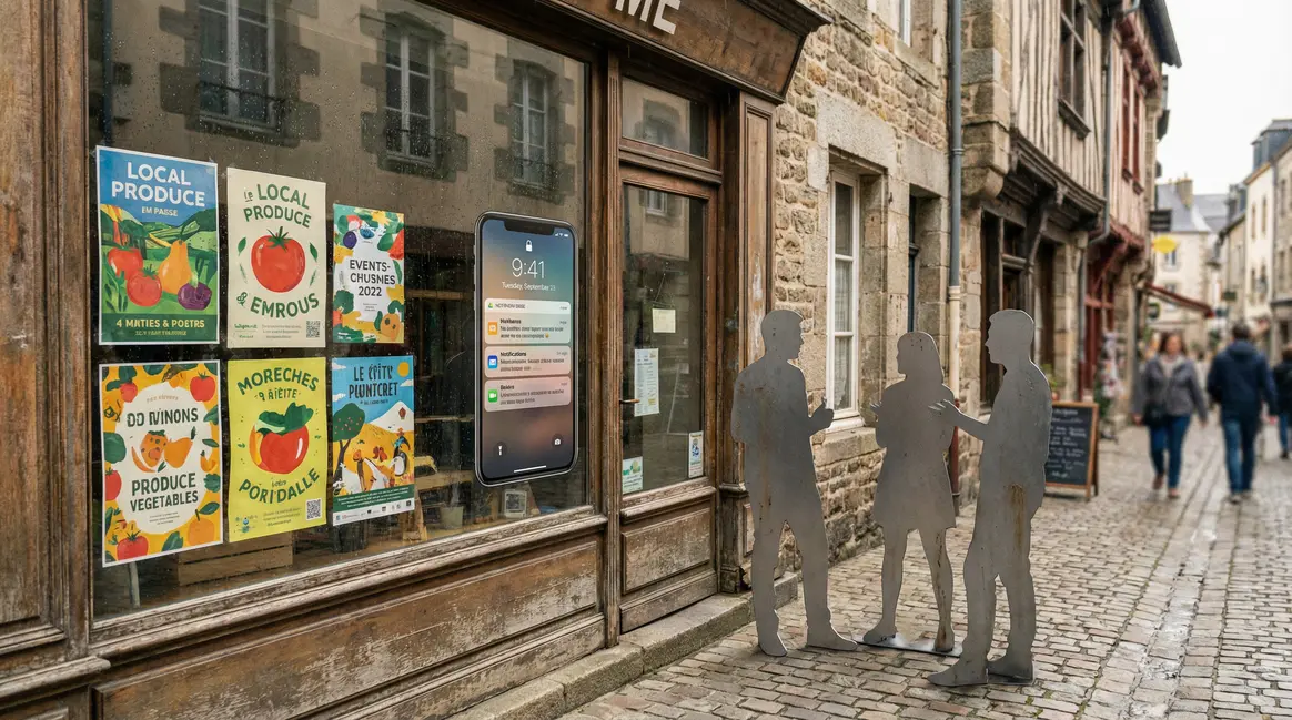 Vitrine PME Centre-Bretagne décorée marketing