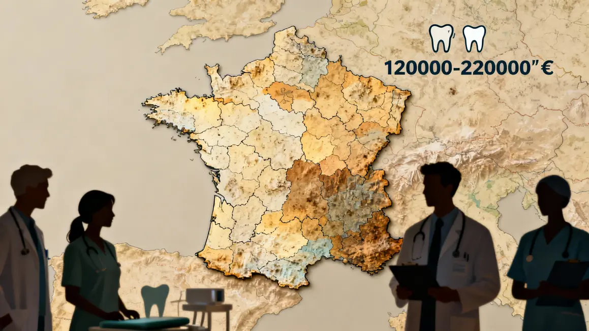 Carte disparités revenus orthodontiste France