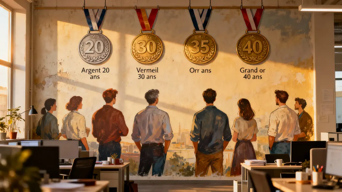 tableau niveaux medaille du travail PME