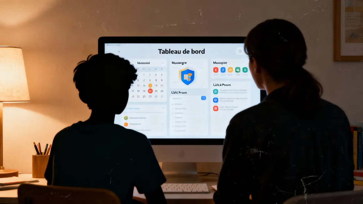 Interface ENT Touraine calendrier messagerie pour élève et parent