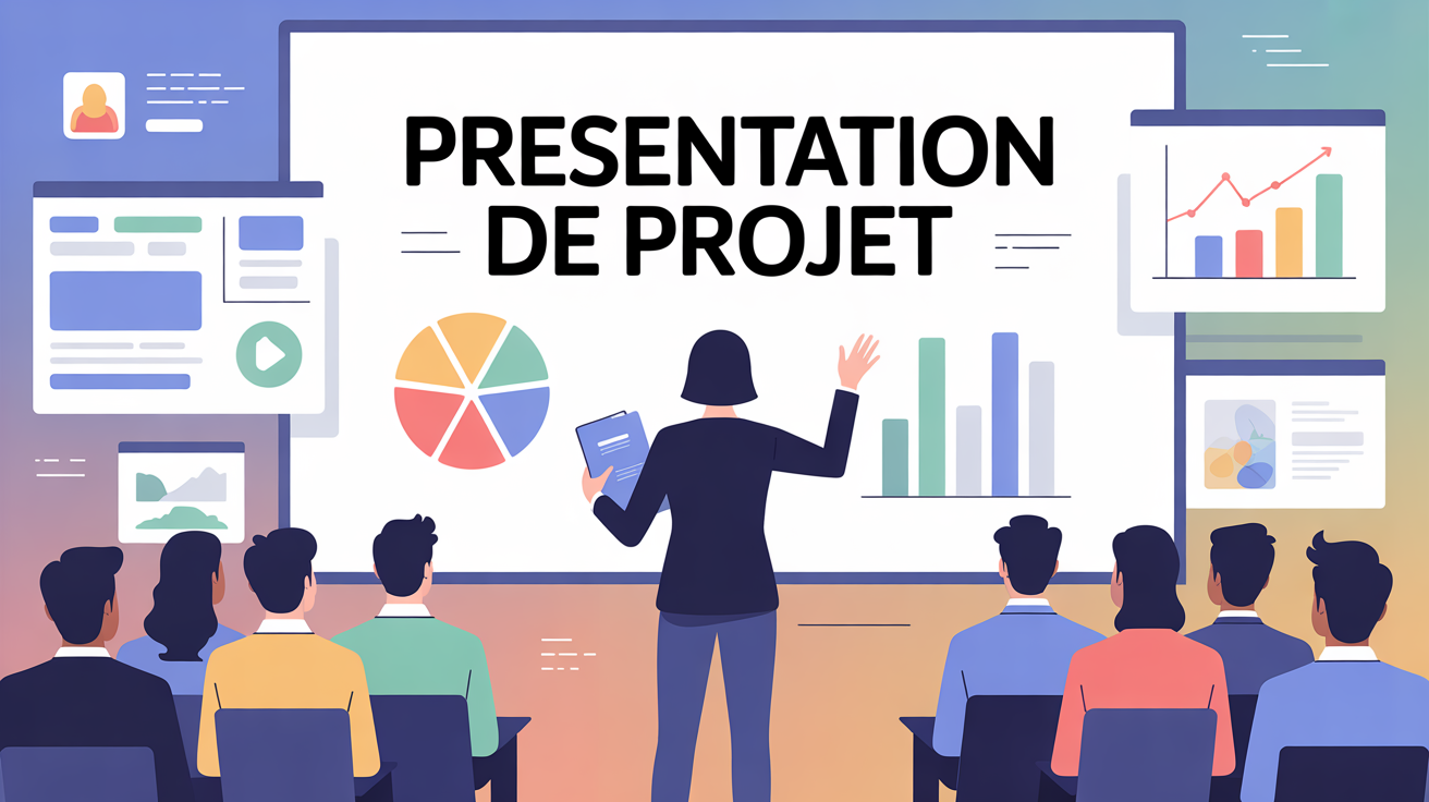 présentation projet avec dossier et graphiques