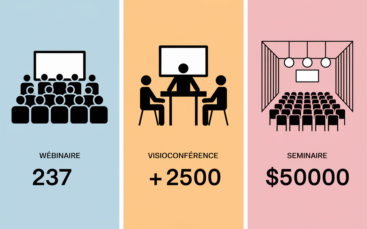 webinar définition différences visioconférence séminaire