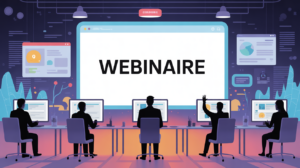 webinar définition silhouettes ordinateur