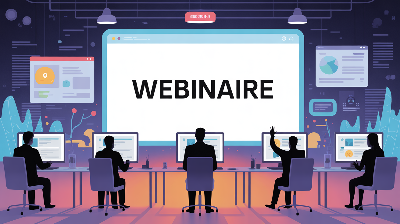 webinar définition silhouettes ordinateur